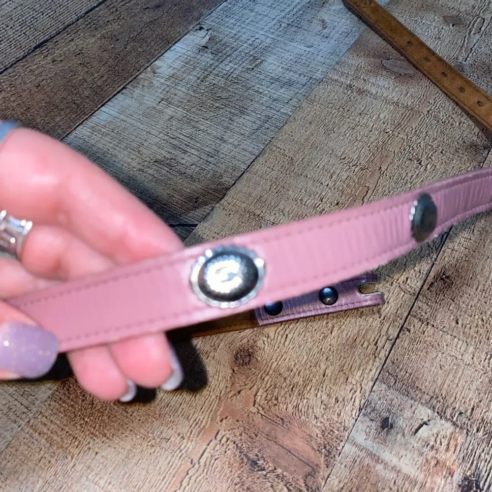 Nocona pink leather